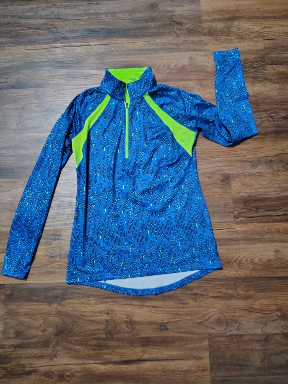 Xersion Blue & Lime Half-Zip Active Women's Pullover